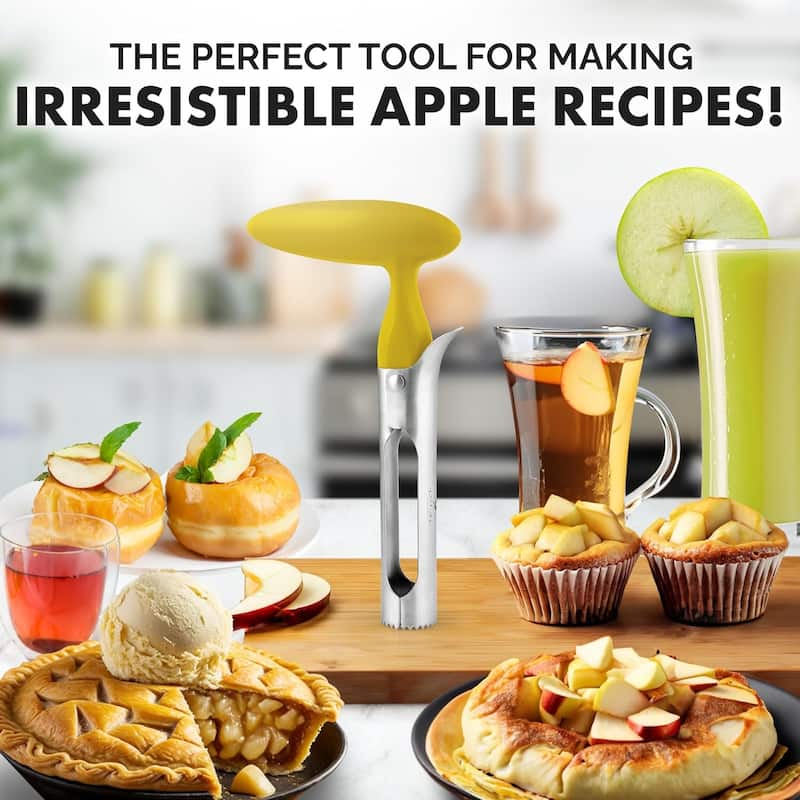 Zulay Kitchen Ultra Sharp Stainless Steel Apple Corer Tool