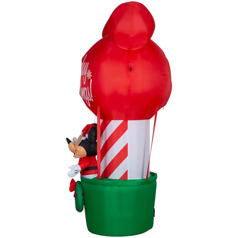 Gemmy Christmas Inflatable Mickey Mouse in Hot Air Balloon, 7 ft Tall