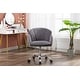 preview thumbnail 3 of 8, Modern Swivel Office Chair with Casters, Adjustable Lift Height, Grey