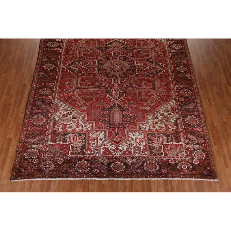 Vegetable Dye Heriz Persian Living Room Area Rug Wool Hand-knotted - 9'6" x 12'10"