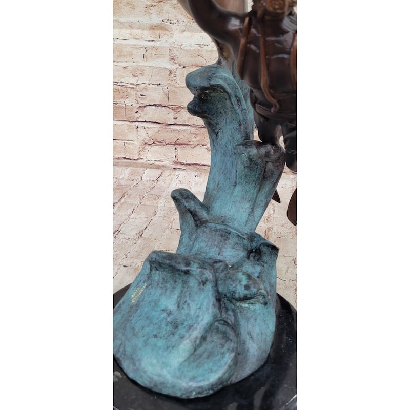 Scuba Diver Imitative Dolphin Real Bronze Sculpture Statue Original Numbered Art By Marius