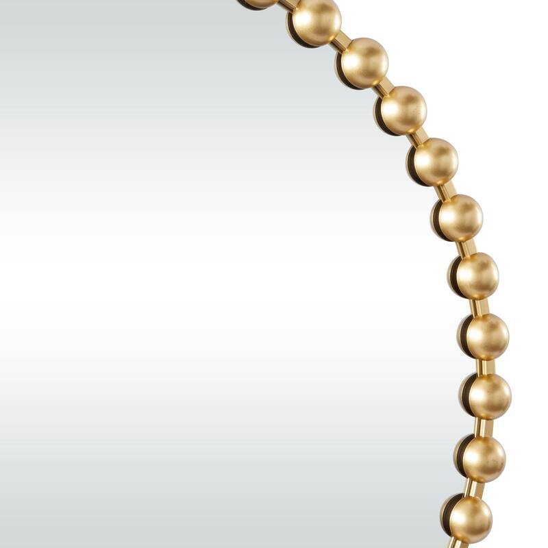 CosmoLiving by Cosmopolitan Metal Wall Mirror with Beaded Detailing