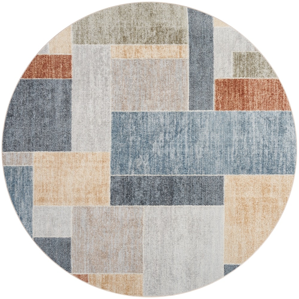 Nourison Astra Machine Washable Paneled Area Rug