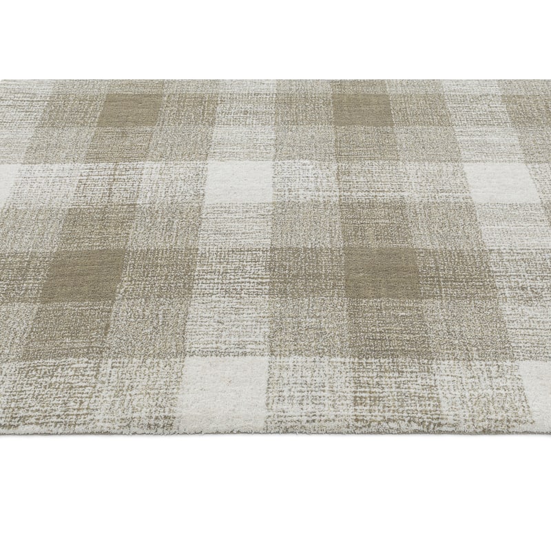 Terra by Obeetee Retro Plaid Gray Rug