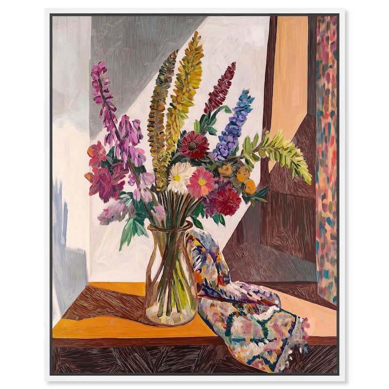 Warm Tones and Blooms Canvas by Art Remedy - 30" x 36" - White