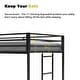 preview thumbnail 5 of 5, Sturdy Junior Twin Loft Bed Black for Kids,Loft Bed with Guardrails