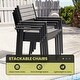preview thumbnail 23 of 27, 7-piece Patio Dining Set Outdoor Rectangular Table with Umbrella Hole, Stackable Chairs