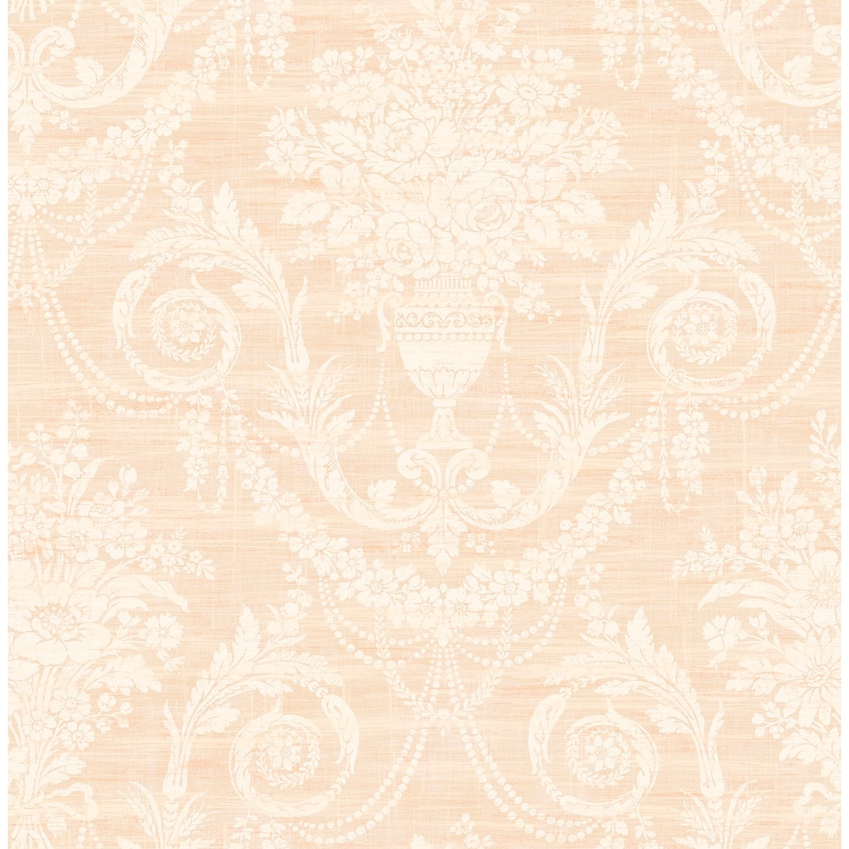 Seabrook Designs Francette Floral Vase Unpasted Wallpaper