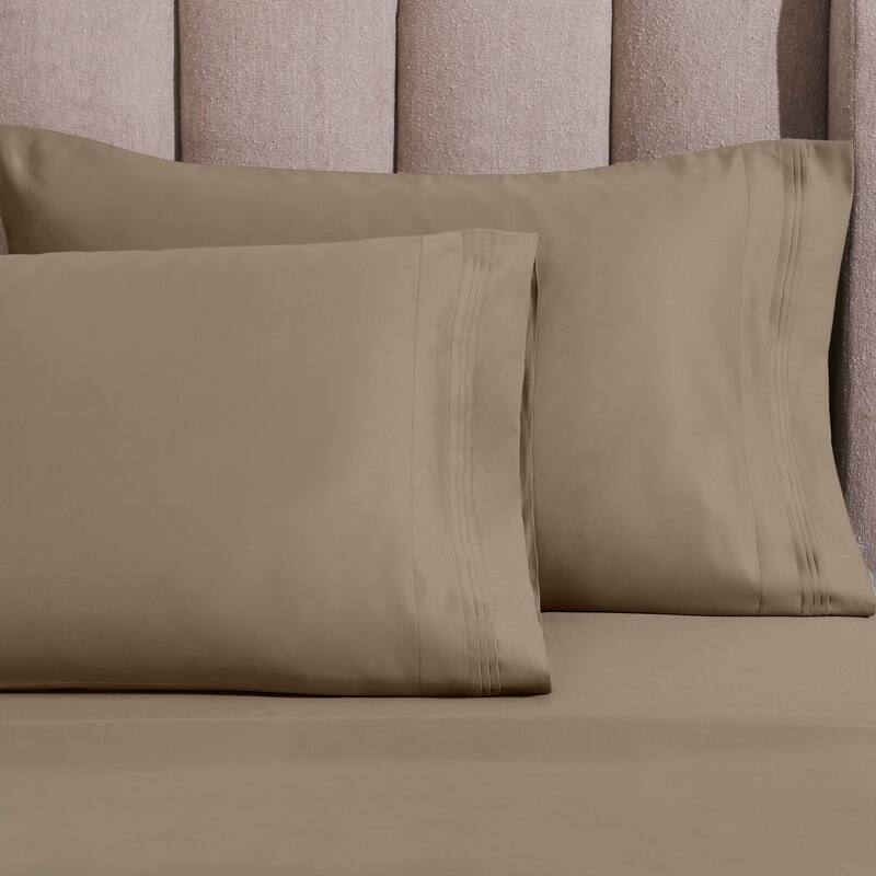 Superior Egyptian Cotton 1500 Thread Count Pillowcase - (Set of 2) - Standard - Taupe