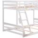 L-Shaped Triple Bunk Bed with Slide, Twin/Full Loft Bed with Desk - Bed ...