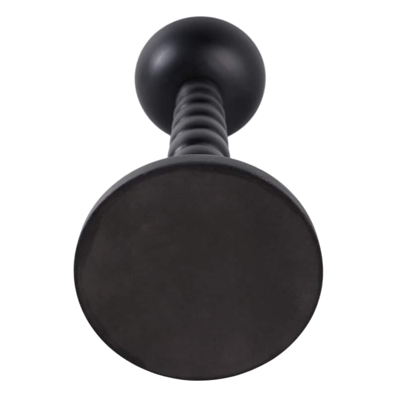 Wood Candle Holder Sculpted Round Base and Turned Detailing Accent