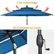 preview thumbnail 22 of 56, Gymax 10ft 3 Tier Patio Market Umbrella Aluminum Sunshade Shelter