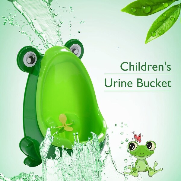 Costway New Cute Frog Potty Training Urinal for Boys with Funny Aiming Target (green) - Green