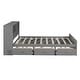 preview thumbnail 9 of 50, Full Size Wood Pltaform Bed with Twin Size Trundle, 3 Drawers, Upper Shelves and a set of USB Ports & Sockets