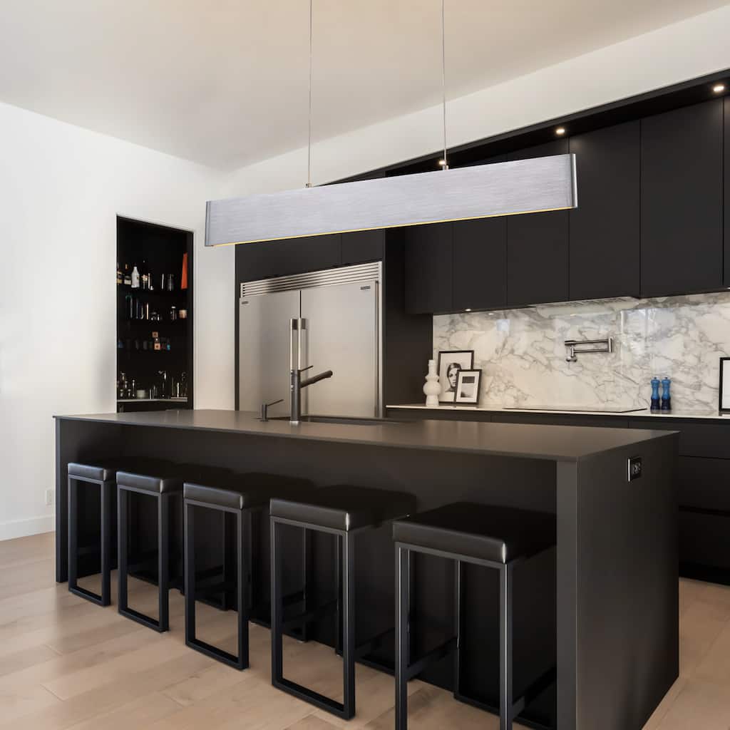 C Cattleya Integrated LED Up and Down Lighting Linear Kitchen Island Chandelier