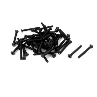 Uxcell M3x8mm Countersunk Hex Socket Screws – 10.9 Carbon Steel, Black, Pack Of 50