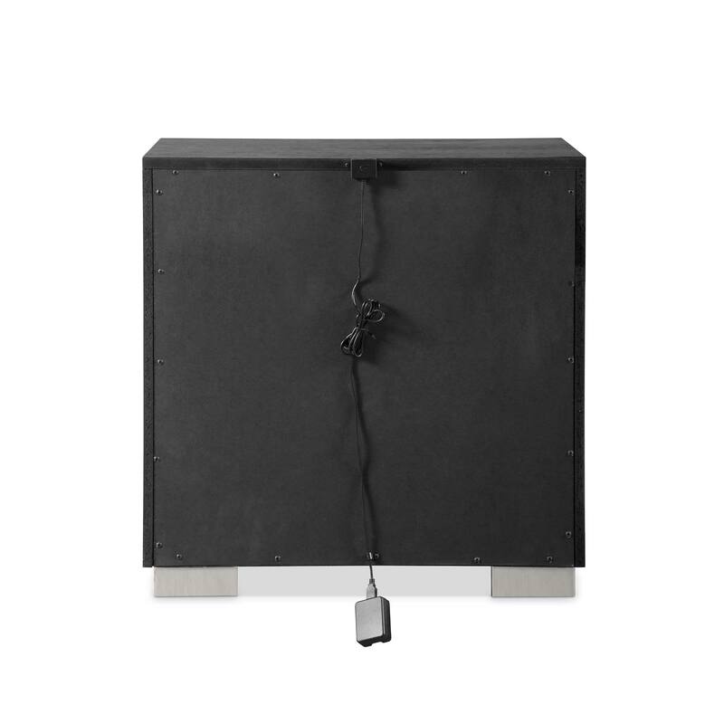 Furniture of America Alaric Modern Black Solid Wood 5-Piece Bedroom Set