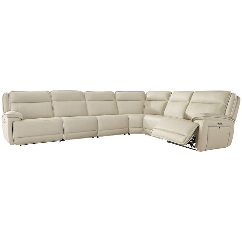 Signature Design by Ashley Double Deal Beige 6-Piece Reclining Sectional - 155.75"W x 123.5"D x 42.5"H