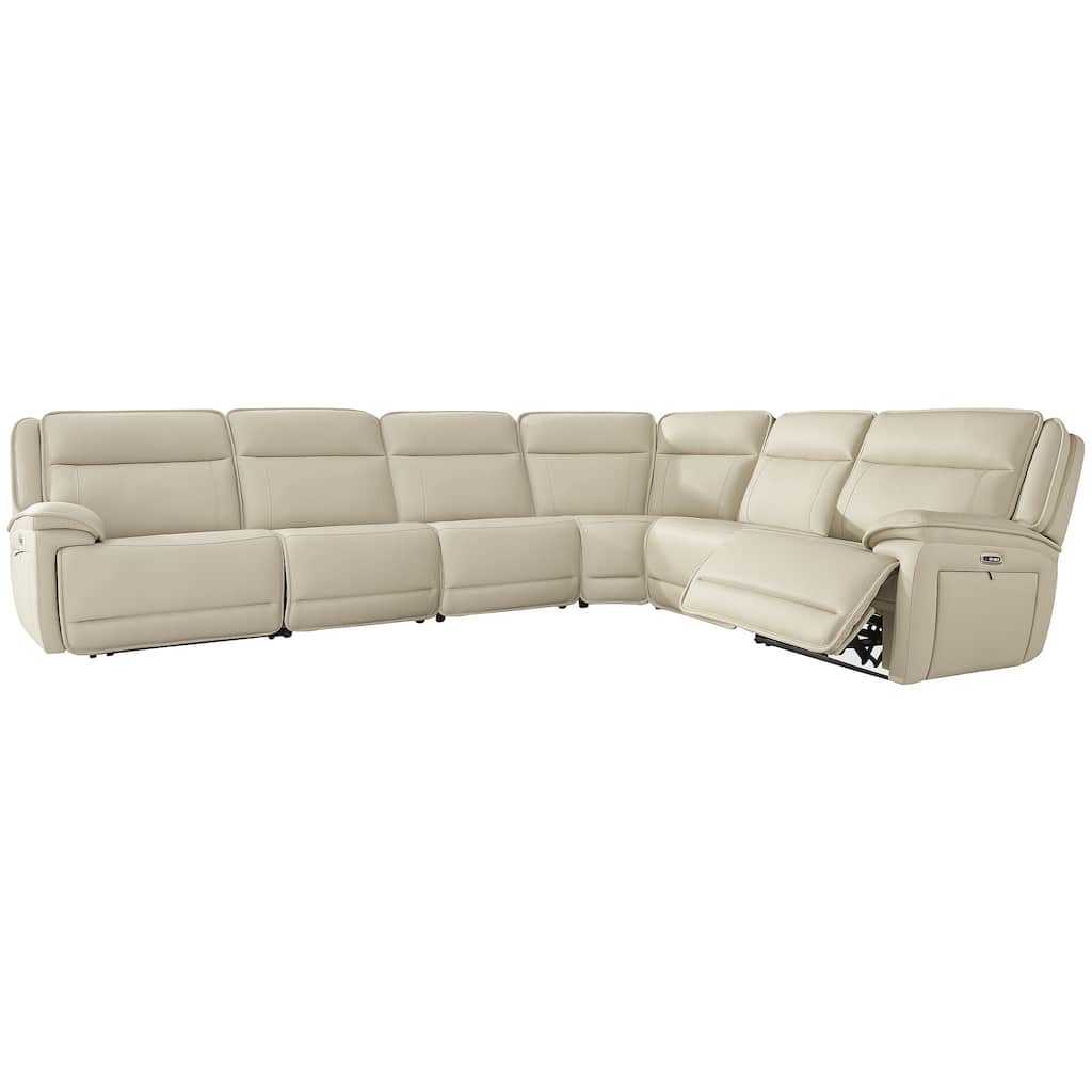 Signature Design by Ashley Double Deal Beige 6-Piece Reclining Sectional - 155.75"W x 123.5"D x 42.5"H