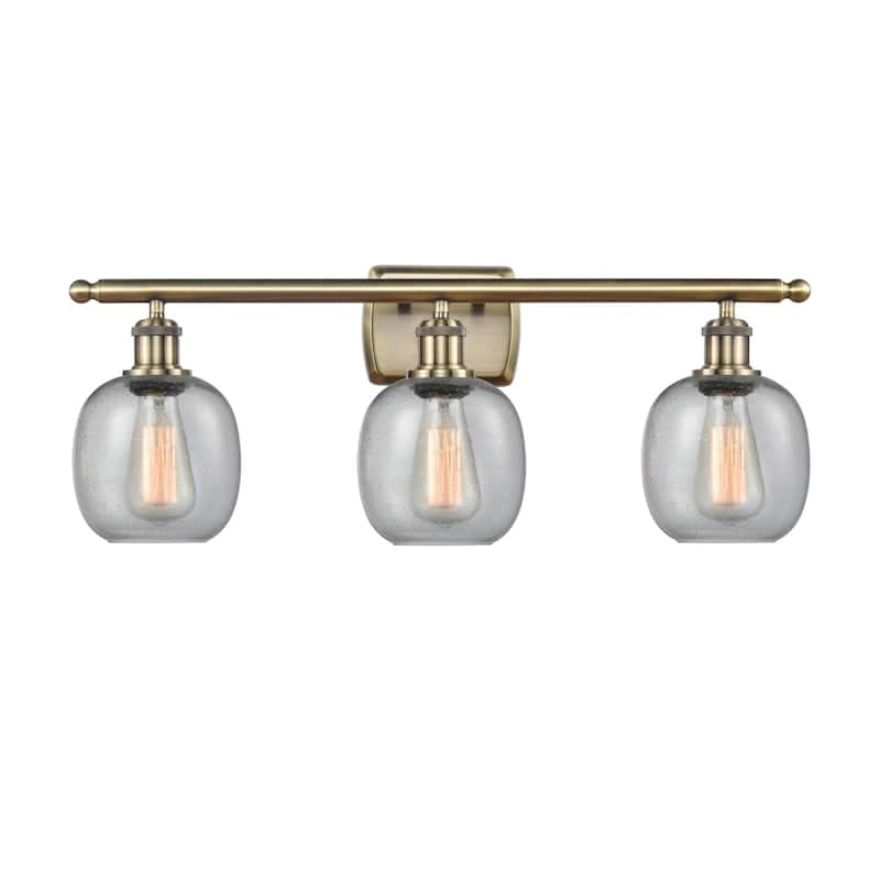 Innovations Lighting 516-3W-11-26 Belfast Vanity Belfast 3 Light 26" - Seedy / Antique Brass