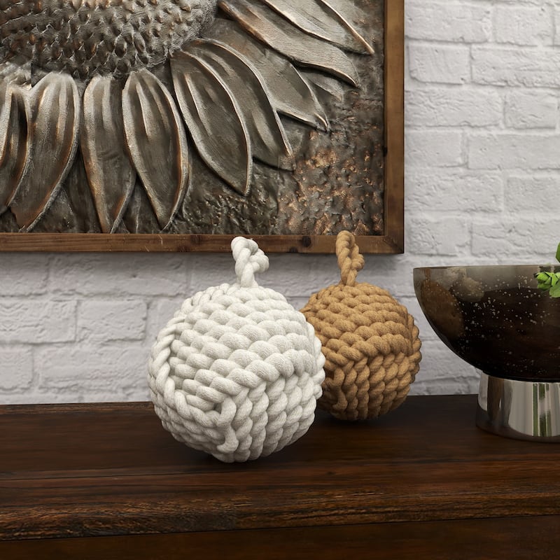 Multi Jute Rope Ball Door Stopper (Set of 2)