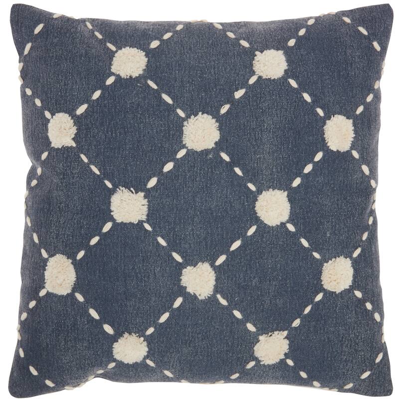 Mina Victory Life Styles Sage Throw Pillow , ( 20"X20" ) - 20" x 20" - Navy
