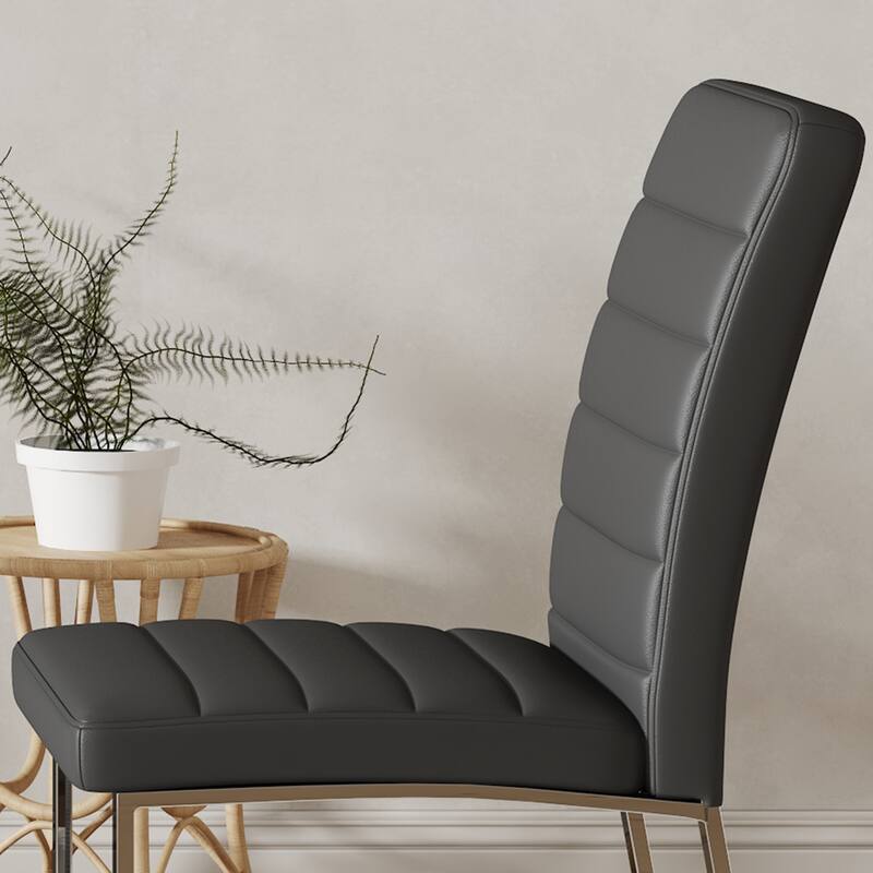 4-Pack - Heavy-Duty Chairs Set: 2.1" Thick Cushion, Iron Frame, Perfect For Home Or Office, Classic Colors