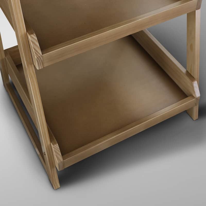 Cascade 5-Shelf Ladder Bookcase - Alpine Gray - 22.5"W x 19.5"D x 74"H.. - 22.5"W x 19.5"D x 74"H