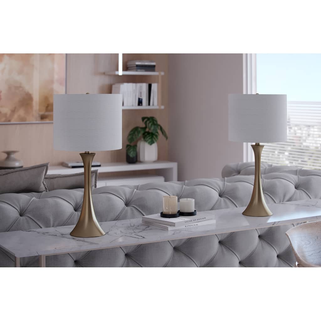Porch & Den Bakkom 24" Metal Table Lamp (Set of 2)