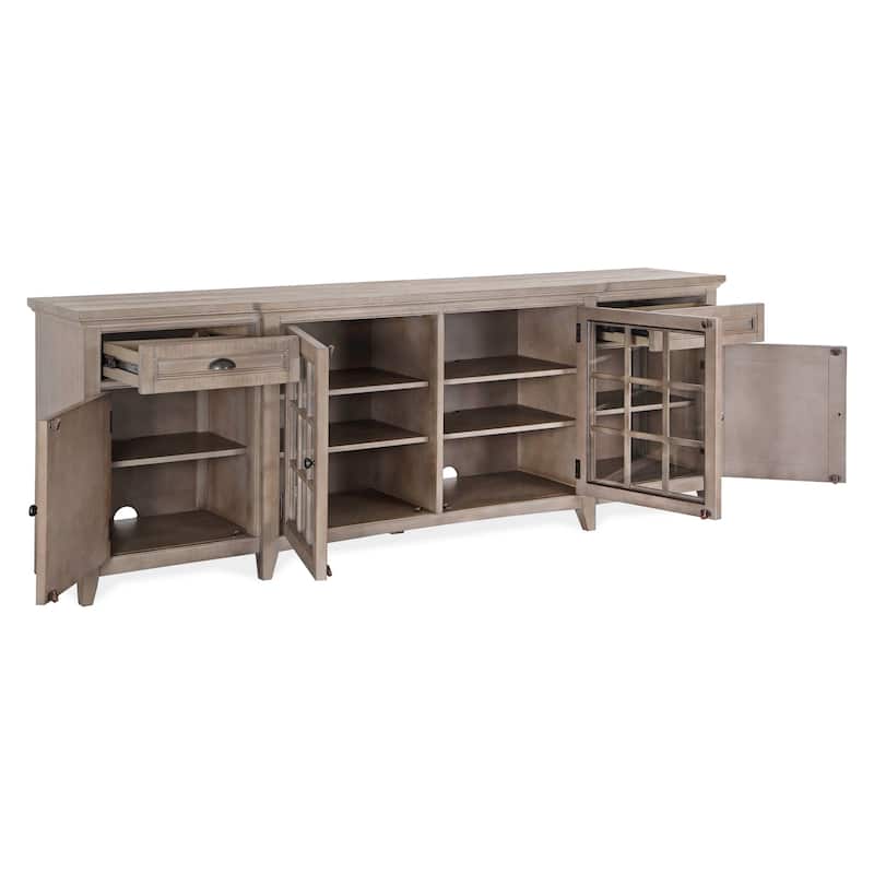 Magnussen Home Paxton Place Dovetail Grey 90" Console - 90"W x 18"D x 32"H