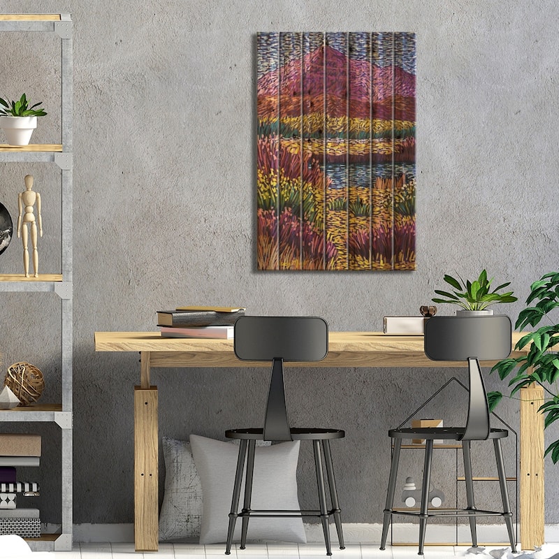 Fall Cristo Rey Print On Wood by Candy Mayer - Multi-Color