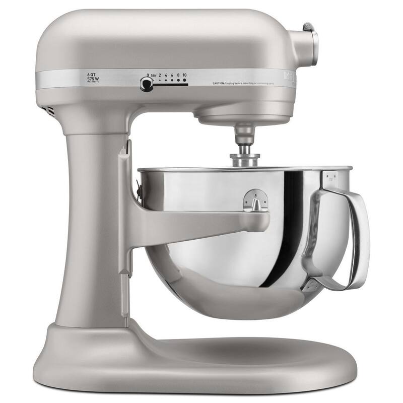 KitchenAid Professional 600 Series 6 Qt. Bowl-Lift Stand Mixer with Pouring Shield in Silver - Pearl