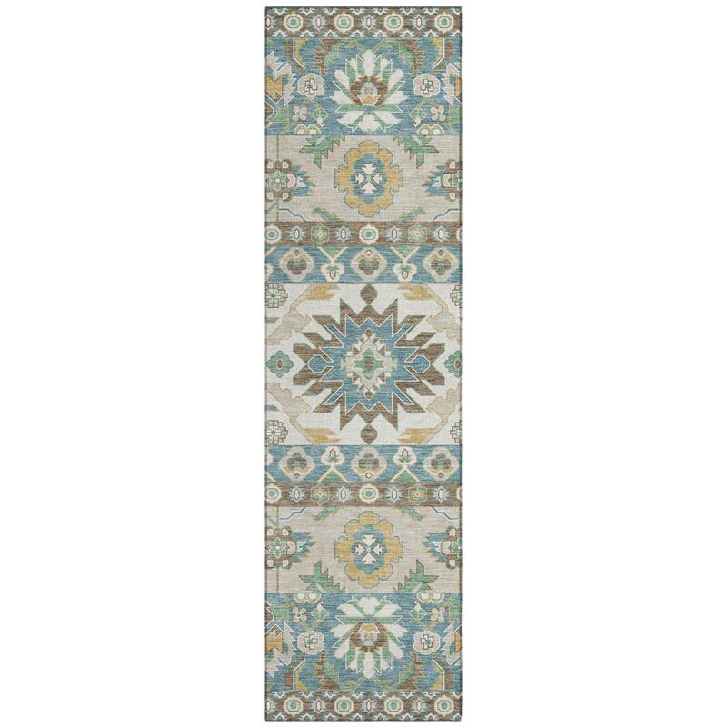 Machine Washable Indoor/ Outdoor Traditional Aspen Chantille Rug