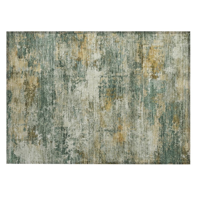 Machine Washable Indoor/ Outdoor Modern Blend Chantille Rug
