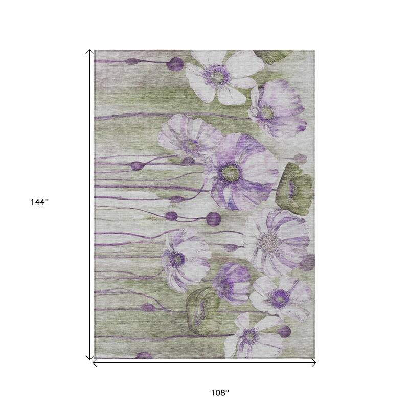 HomeRoots Floral Transitional Rectangle Outdoor Rug
