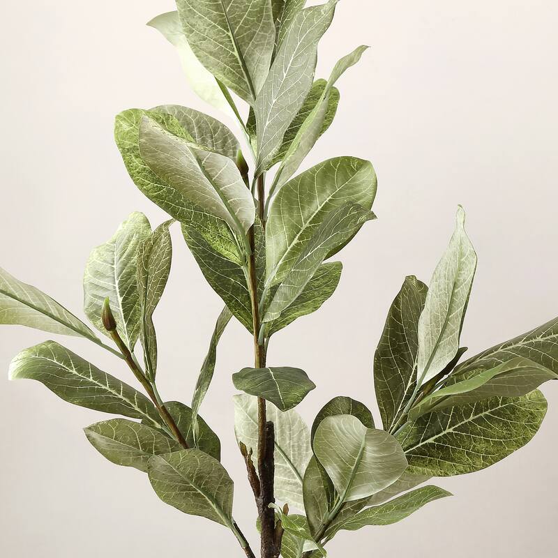 SAFAVIEH Lourdes Faux Magnolia Potted Tree - 24.4" W x 22.8" L x 51.2" H - 24Wx23Dx51H