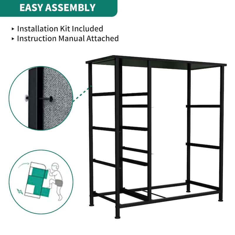 Moasis 7-drawer Bedroom Fabric Dresser Storage Tower with Wood Top
