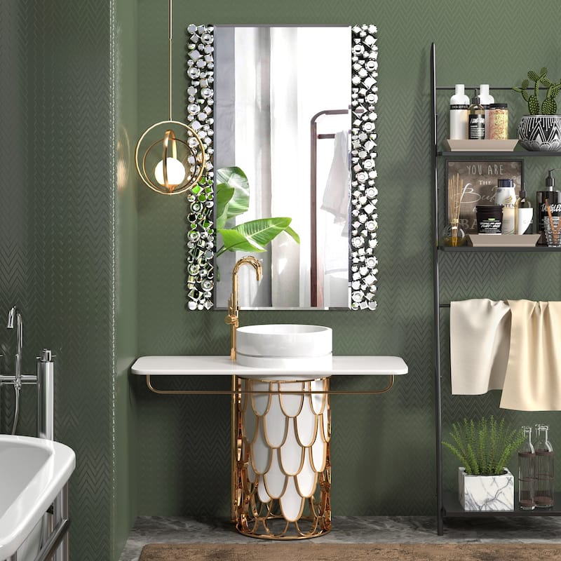 KOHROS Modern Rectangular Decorative Wall Mirror