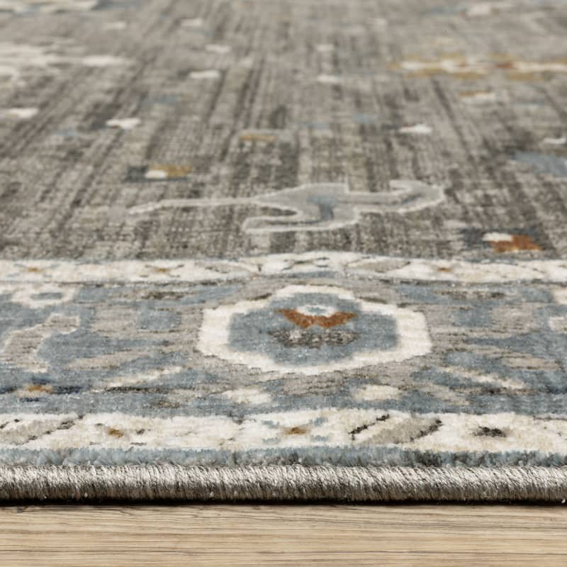 Style Haven Everly Persian Inspired Grey/ Blue Area Rug