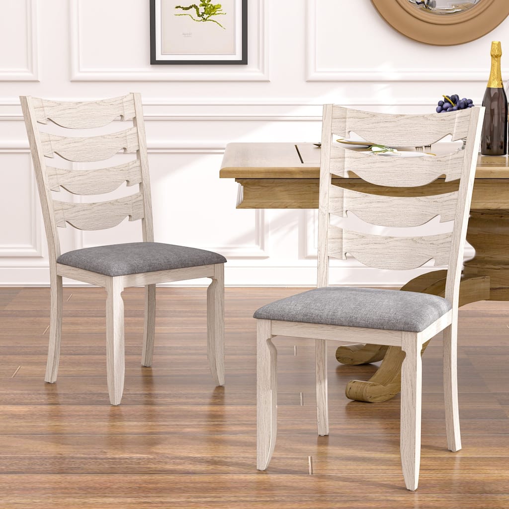 100% Solid Oak Wood Dining Chairs by VECELO, Dining Chairs Set of 2/4/6, Kitchen Dining Chairs with Sturdy Solid Wood Frame