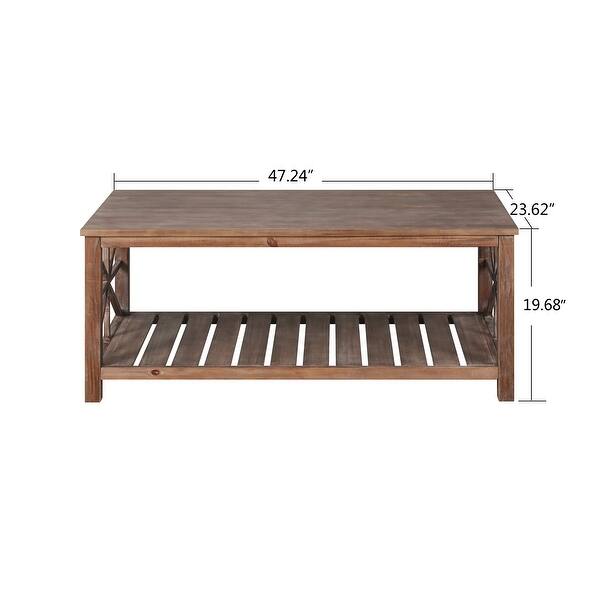 Modern Coffee Table with Storage Shelf - Bed Bath & Beyond - 42158554