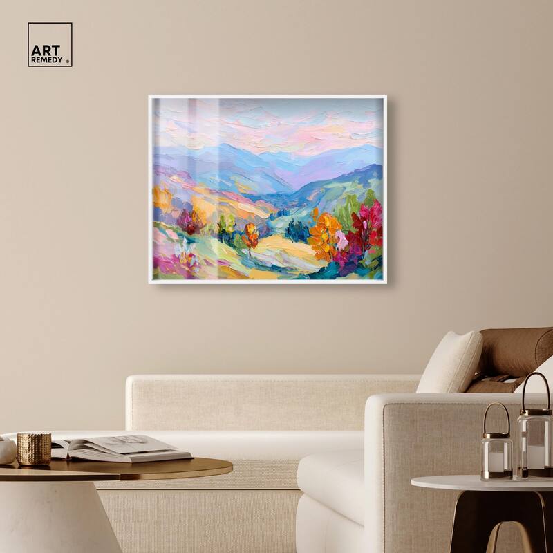 Colorful Valley I Shadowbox by Art Remedy