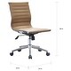 preview thumbnail 3 of 30, Modern Mid-back Ribbed Adjustable Office Chair