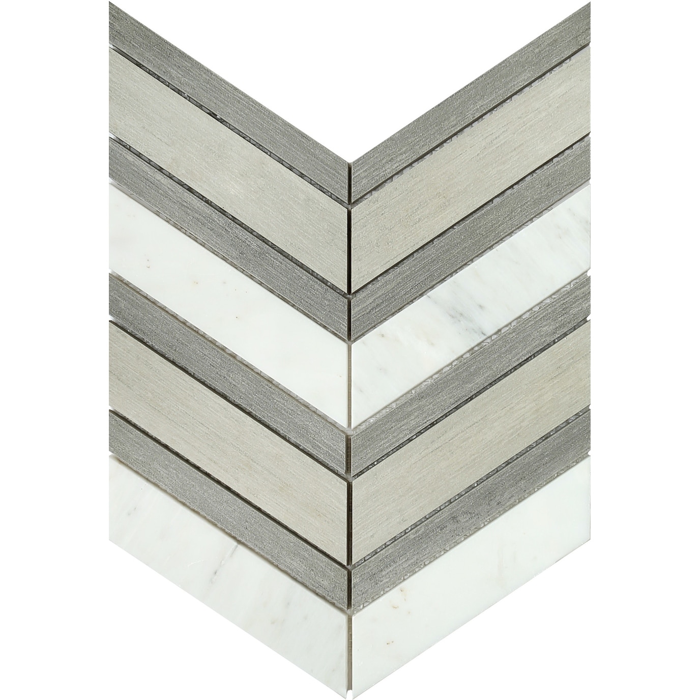 Emser Tile Intrigue - 12" x 14" Chevron Floor and Wall Mosaic Tile -