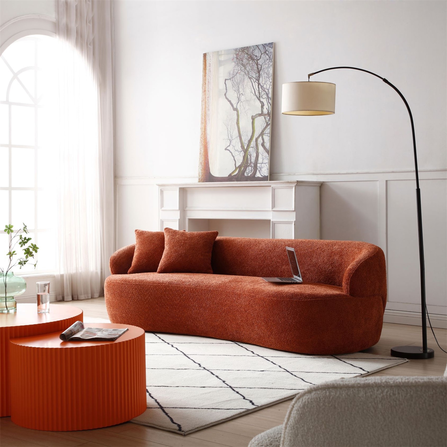Cloud shop curved sofa