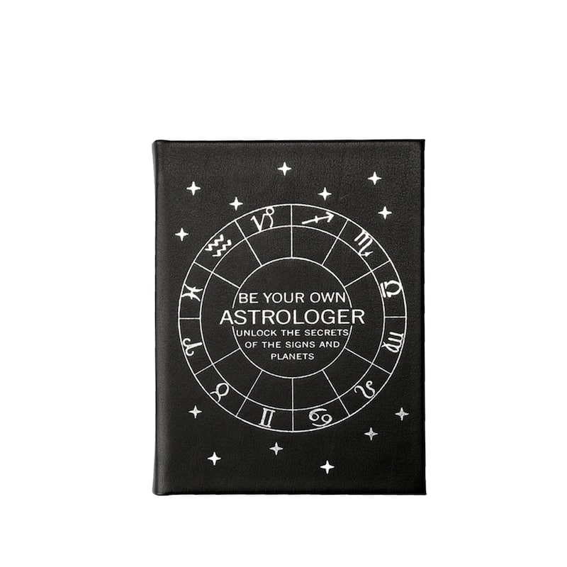 Graphic Image Be Your Own Astrologer Coffee Table Book, Leather, Black