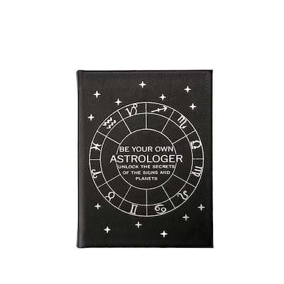 Graphic Image Be Your Own Astrologer Coffee Table Book, Leather, Black
