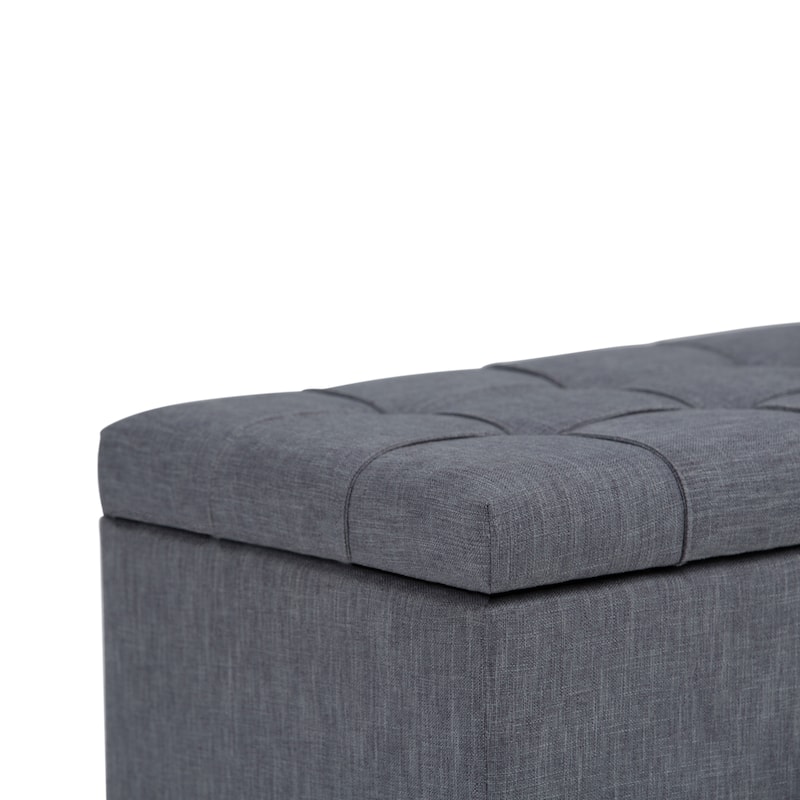WYNDENHALL Marlowe 34 inch Wide Transitional Rectangle Storage Ottoman