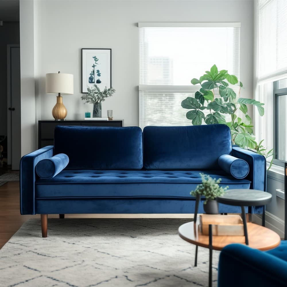 Lando 70" Velvet Square Arm Sofa