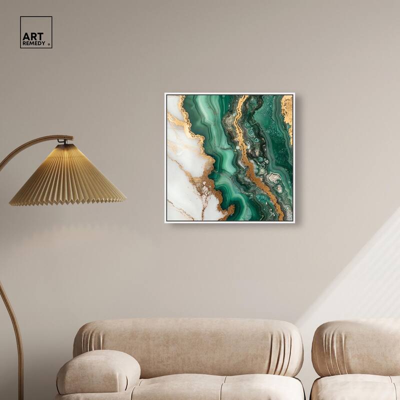 Malachite Majesty Canvas by Art Remedy